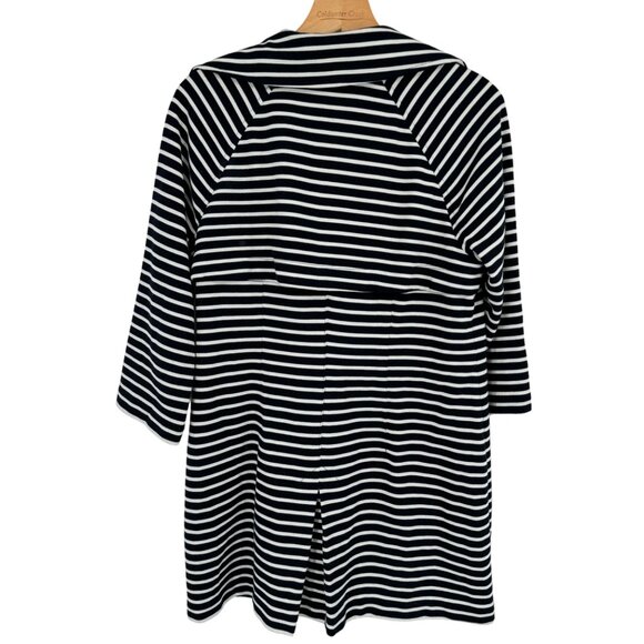 Cabi Women's Striped Double-Breasted Knit Jacket Maritime trench size medium - Picture 11 of 14